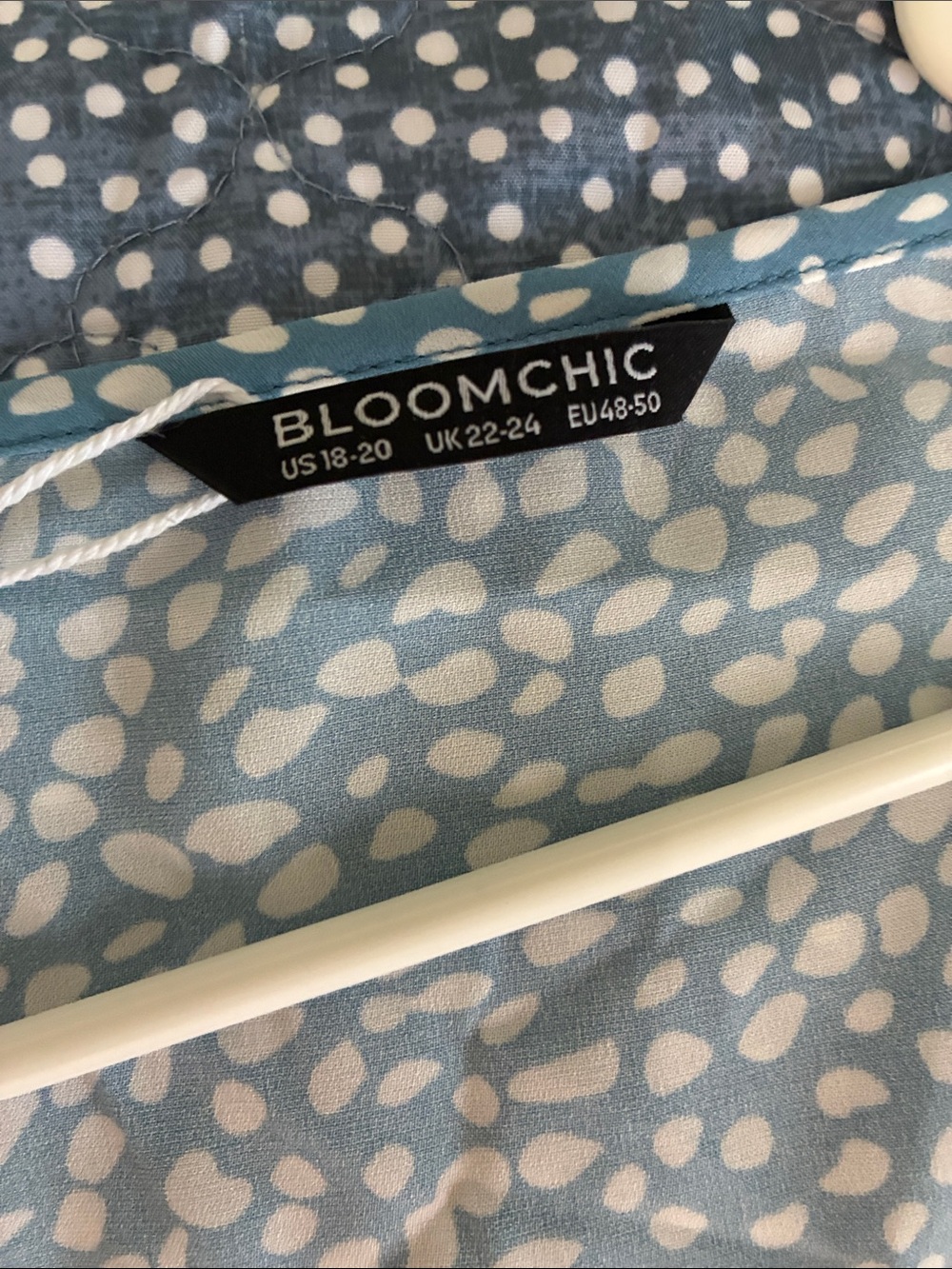 BloomChic Sky Blue & White Dot Midi Dress - Picture 6 of 9